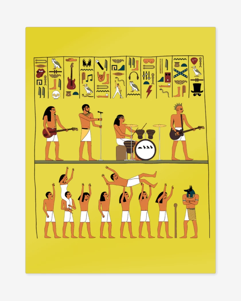 Print metalico Amarillo de Ancient Rock
