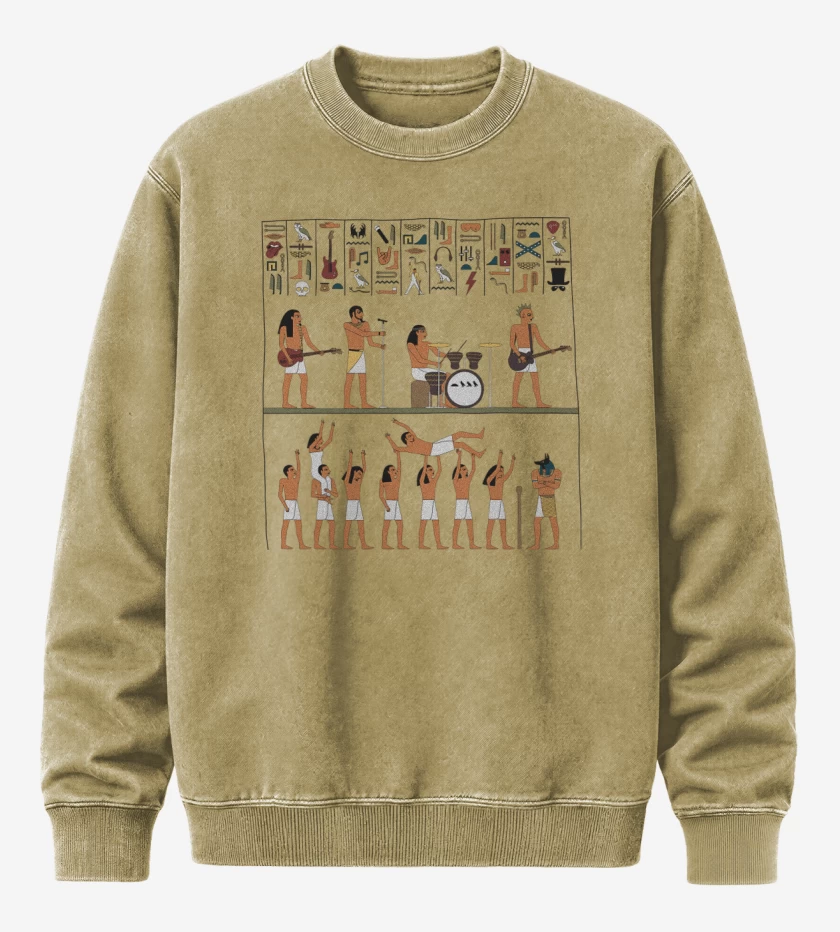 Poleron Polo Acid Wash Beige de Ancient Rock