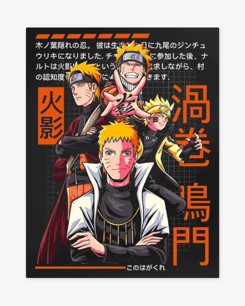Print metalico Negro de Narutolution