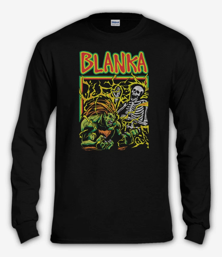 Polera manga larga Negro de Blanka Brain