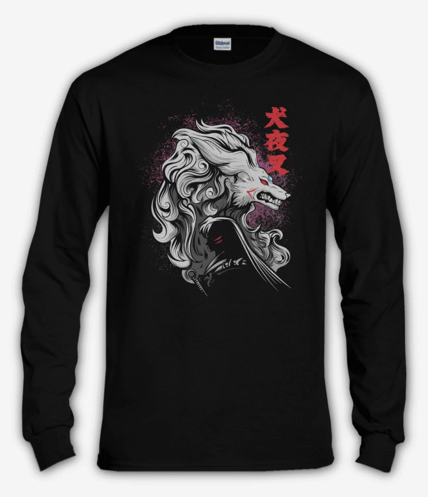 Polera manga larga Negro de Destrucción de la Vida