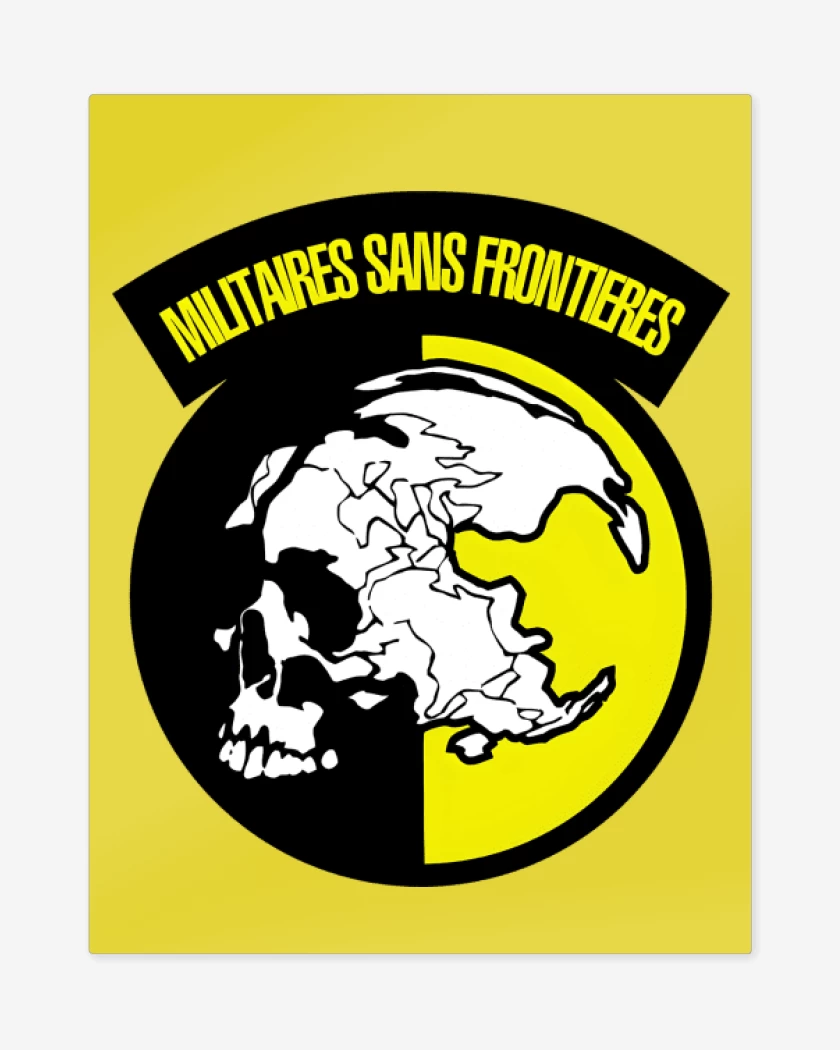 Print metalico Amarillo de Militaires Sans Frontieres 