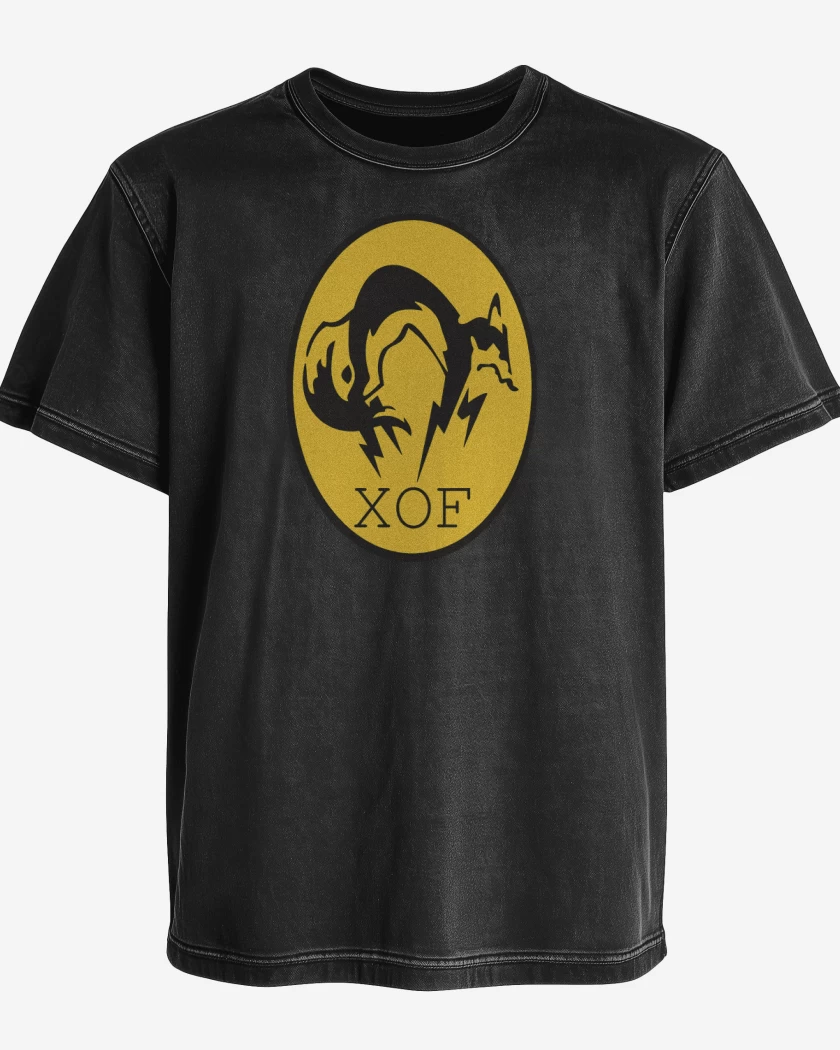 Polera desgastada Negro de XOF