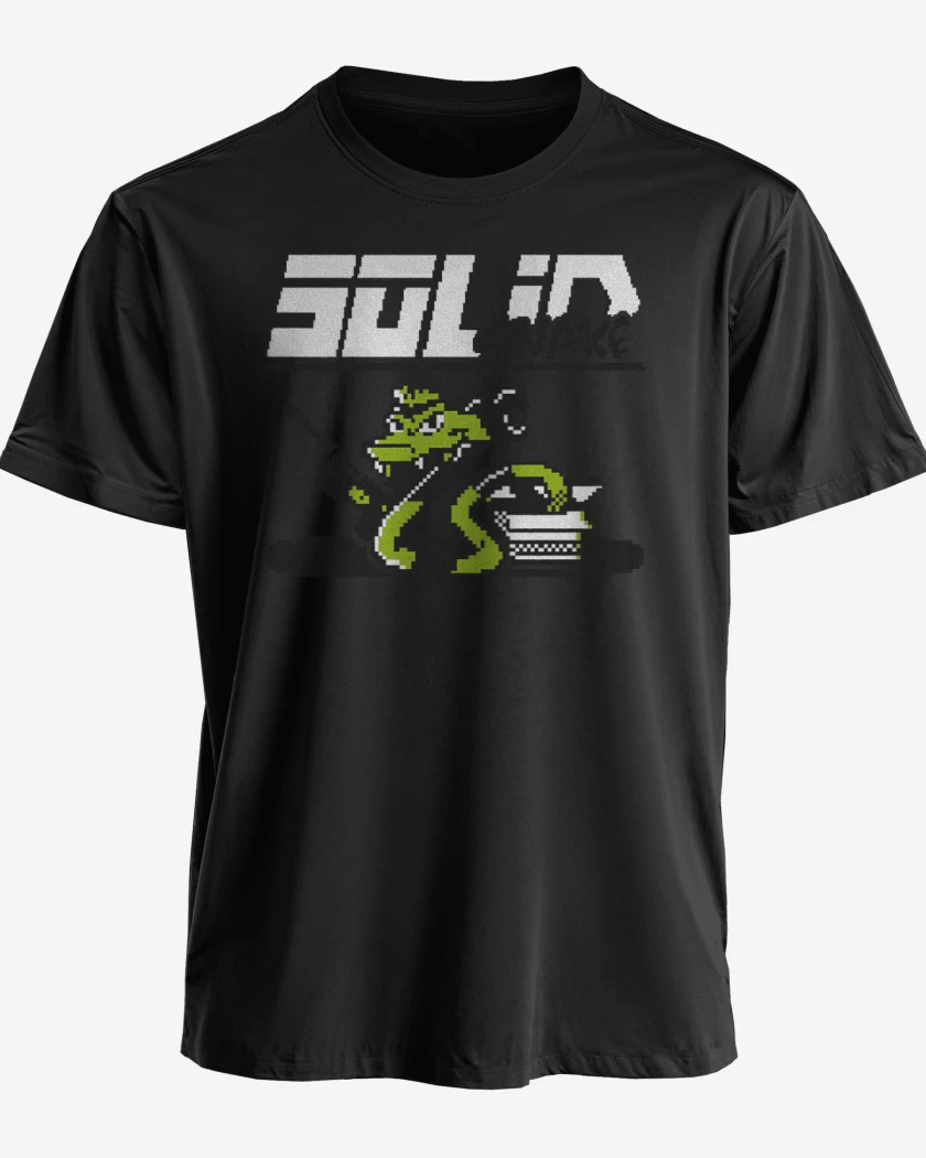 Polera premium Negro de Solid Snake