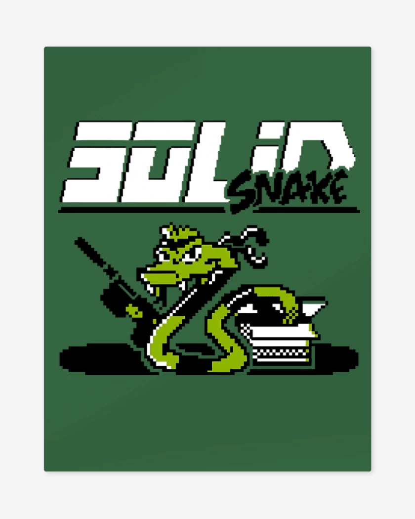 Print metalico Verde jade de Solid Snake