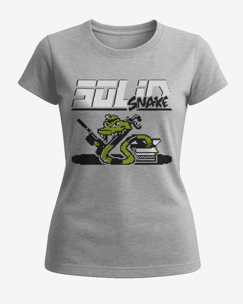 Polera de Mujer Gris Melange de Solid Snake