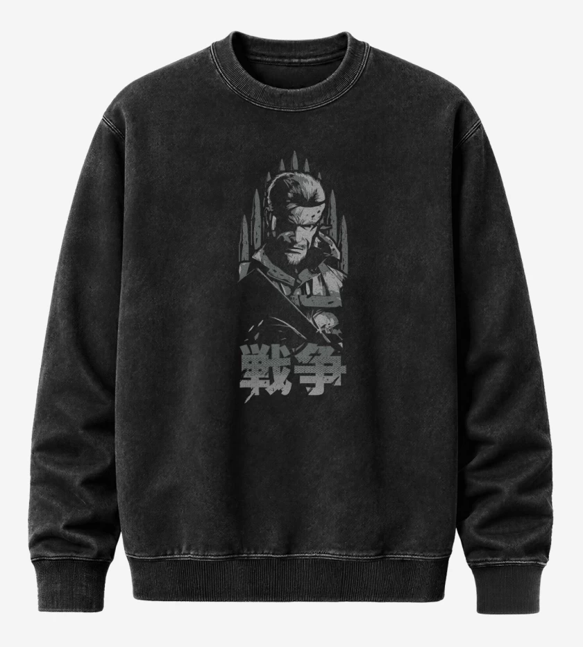 Poleron Polo Acid Wash Negro de Big Boss Snake