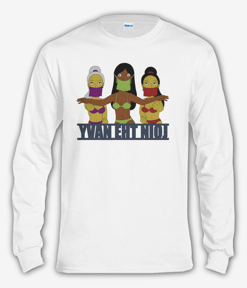 Polera manga larga Blanco de yvaN ehT nioJ