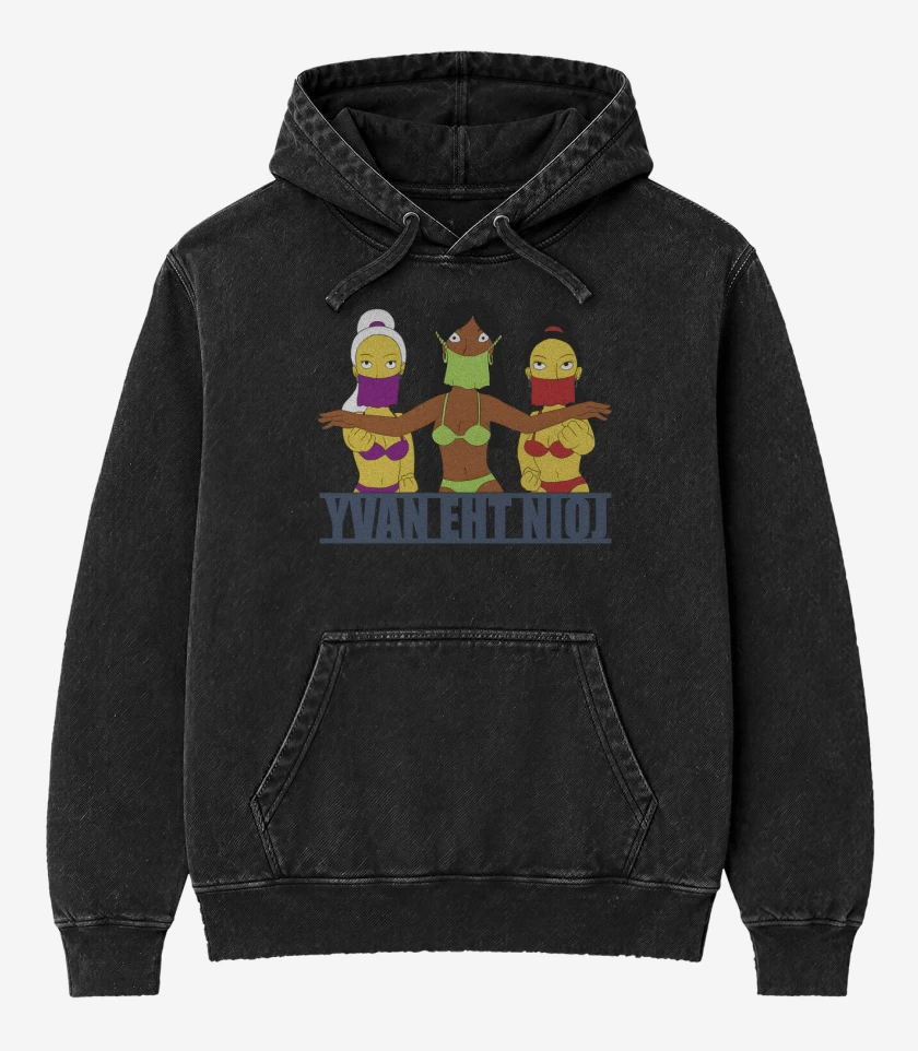 Poleron Canguro Acid Wash Negro de yvaN ehT nioJ