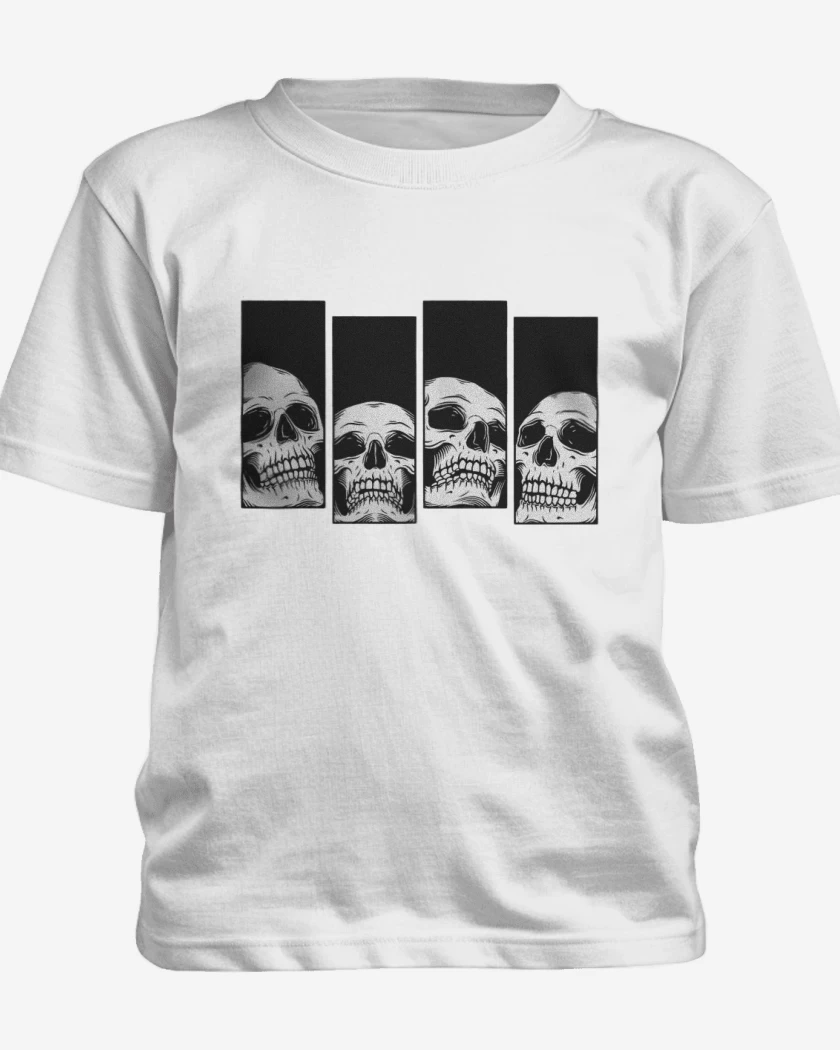 Polera de niño Blanco de Black Flag skull