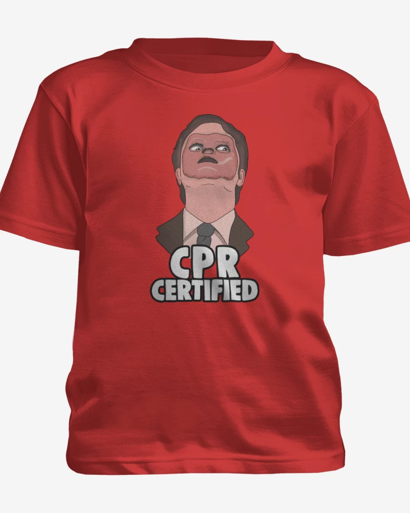 Polera de niño Rojo de CPR certified