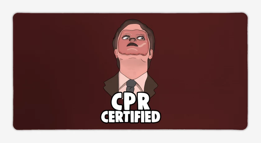 Mouse pad Gamer Burdeo de CPR certified