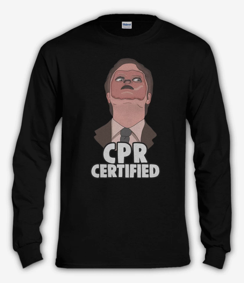 Polera manga larga Negro de CPR certified