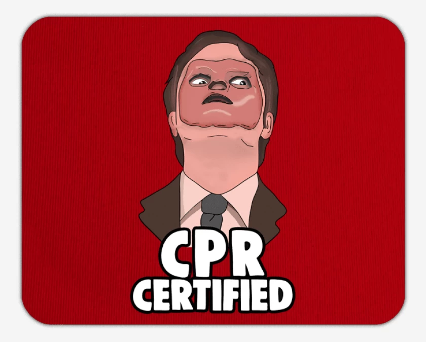 Mousepad CPR certified