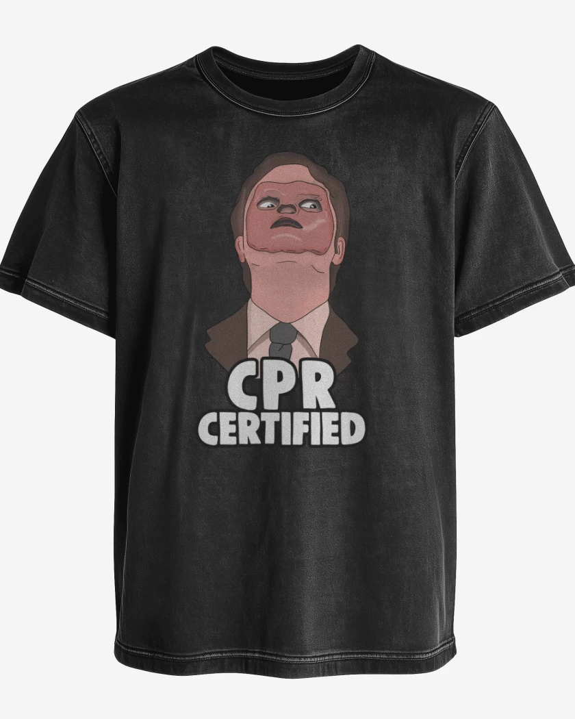 Polera desgastada CPR certified