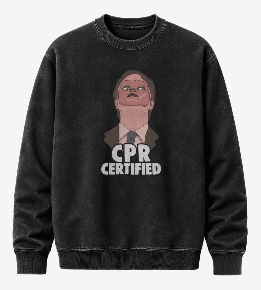Poleron Polo Acid Wash Negro de CPR certified