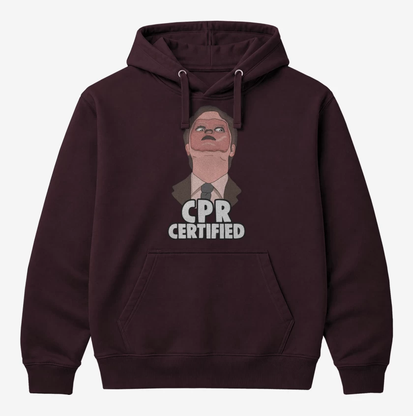 Polerón Canguro Burdeo de CPR certified