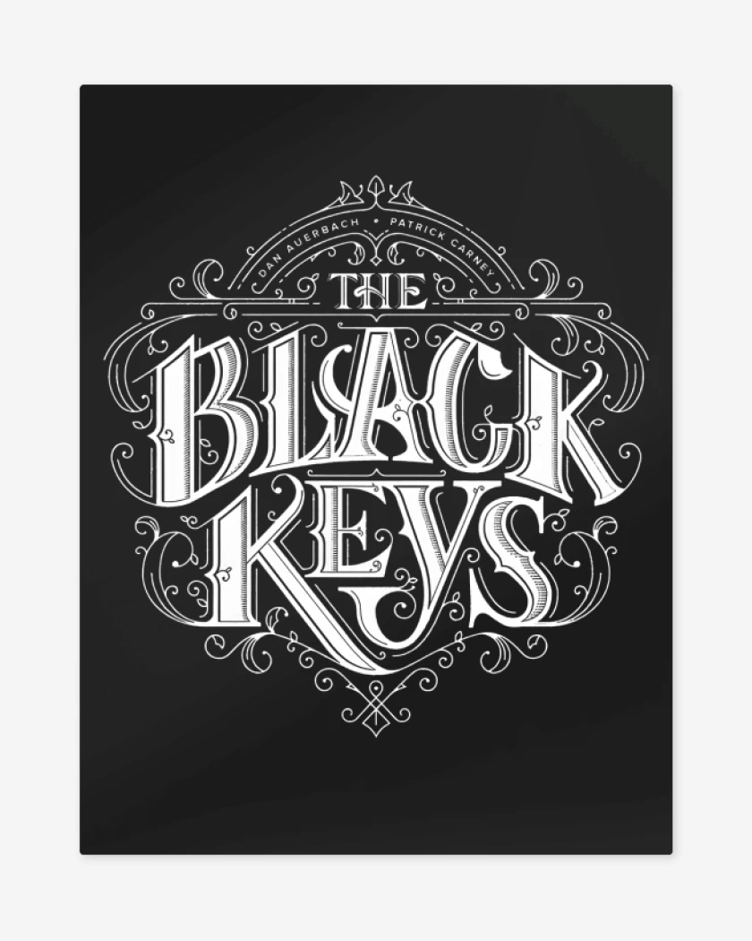 Print metalico Negro de Black Keys