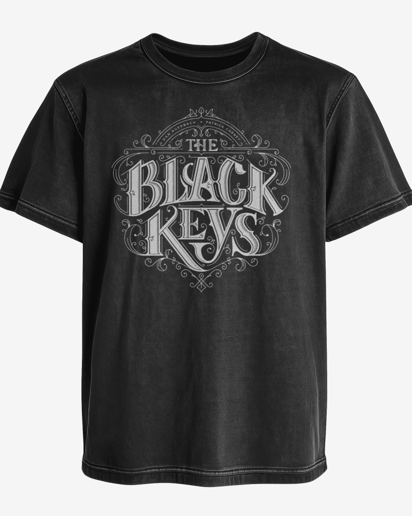 Polera desgastada Negro de Black Keys