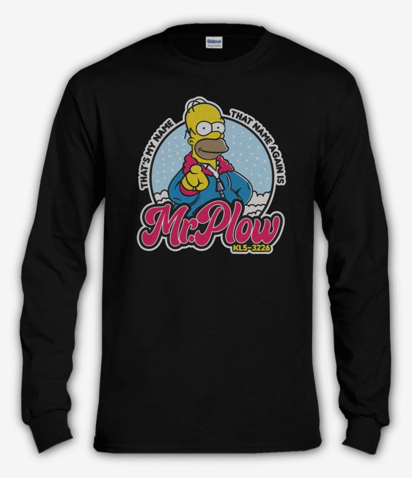 Polera manga larga Negro de Mr. Plow