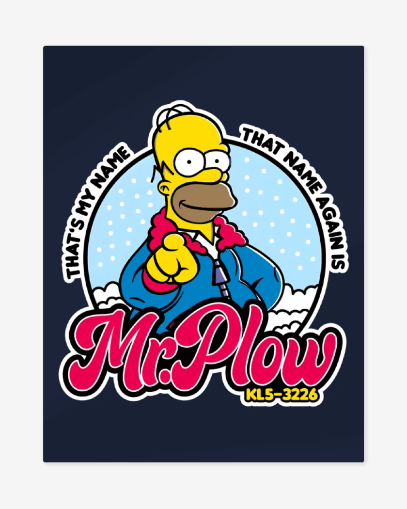 Print metalico Azul Marino de Mr. Plow