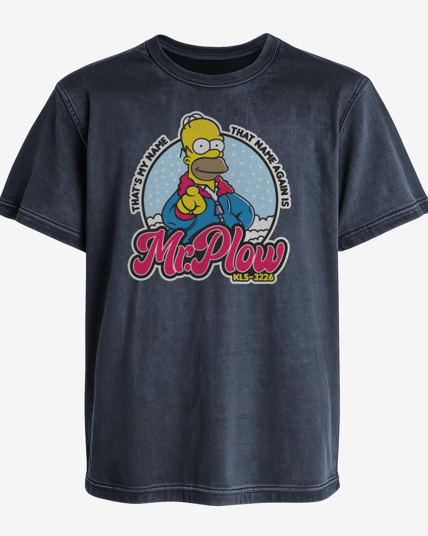 Polera desgastada Azul Marino de Mr. Plow
