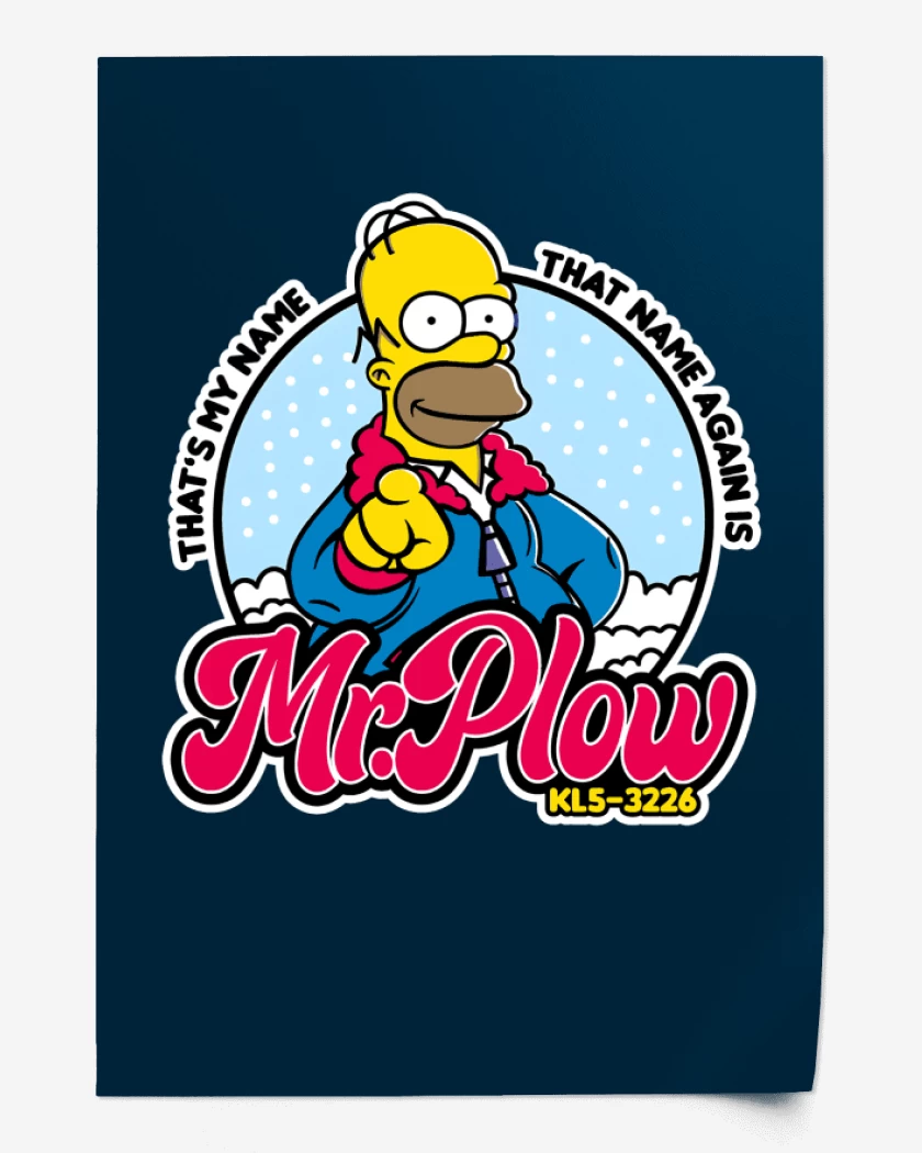 Print Azul Marino de Mr. Plow