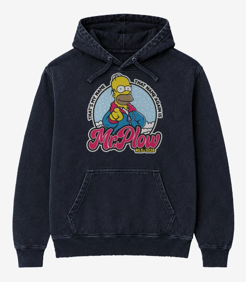 Poleron Canguro Acid Wash Azul Marino de Mr. Plow