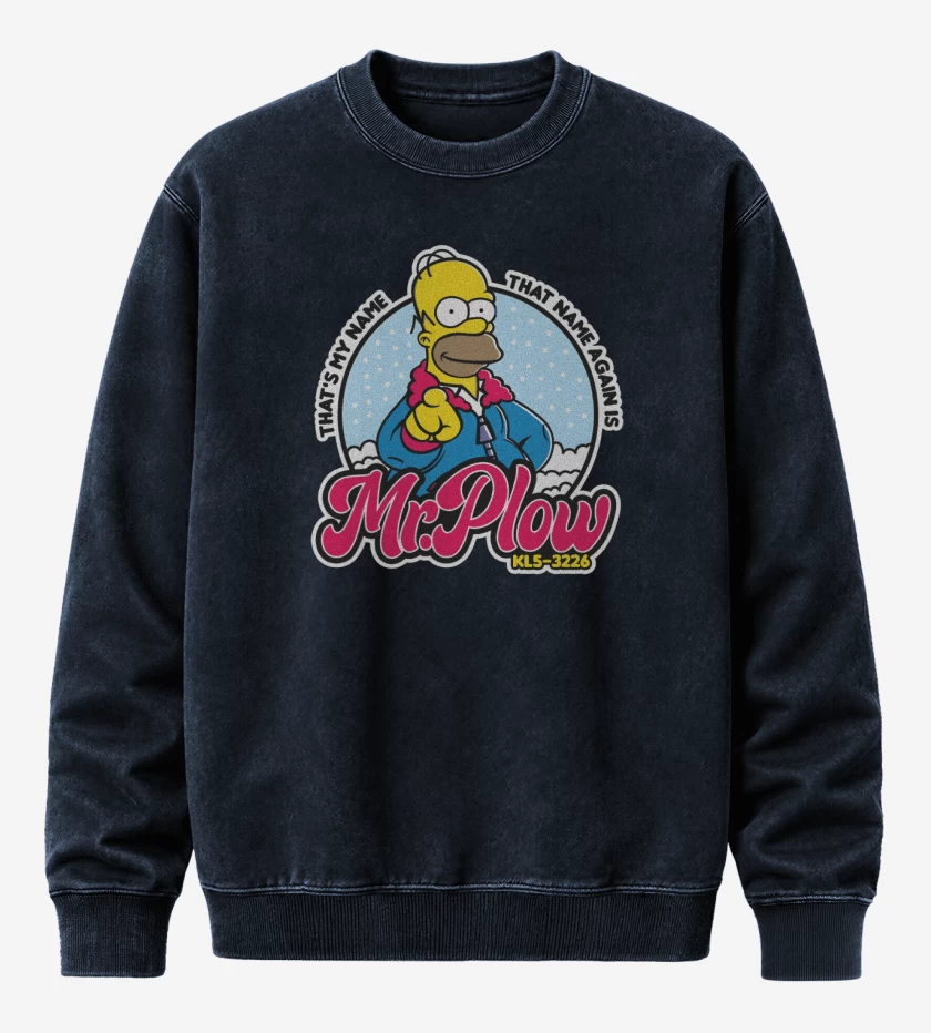 Poleron Polo Acid Wash Azul Marino de Mr. Plow