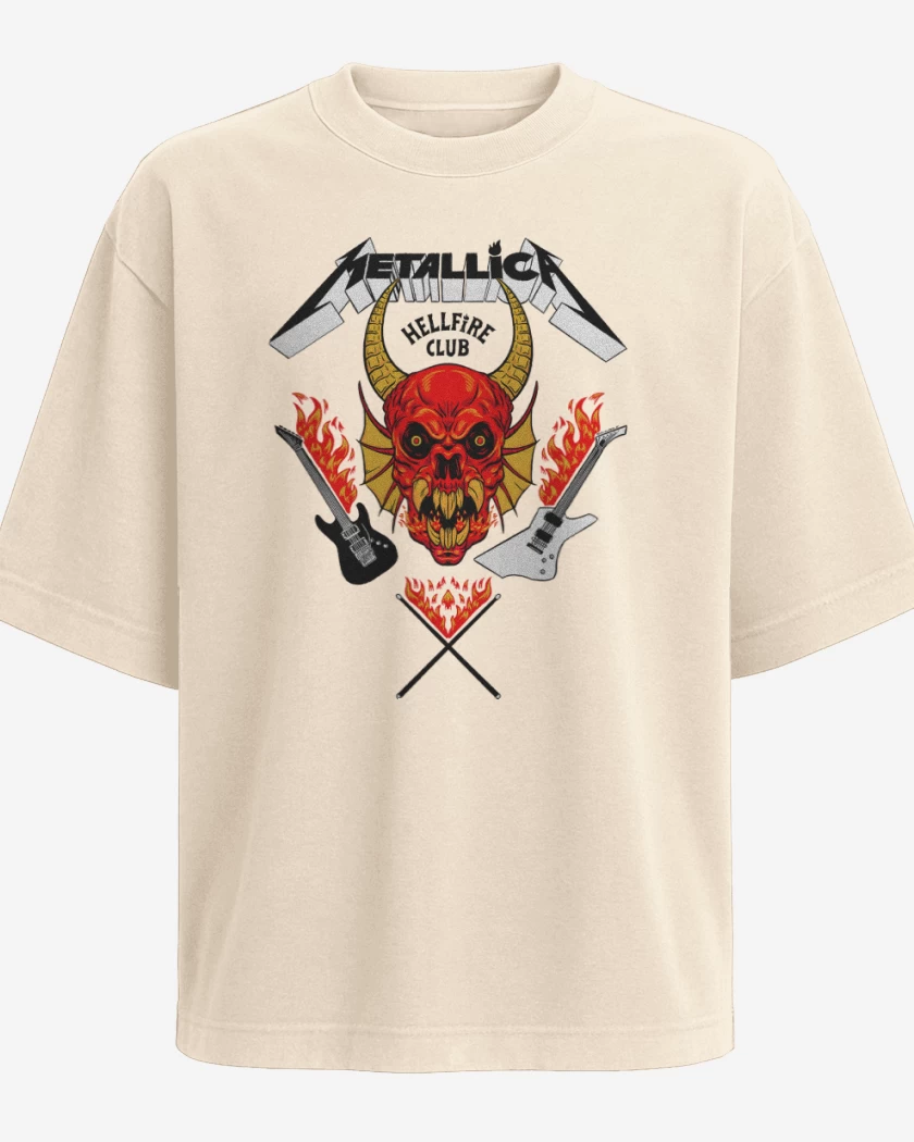 Polera Oversize Metallica Hellfire Club W