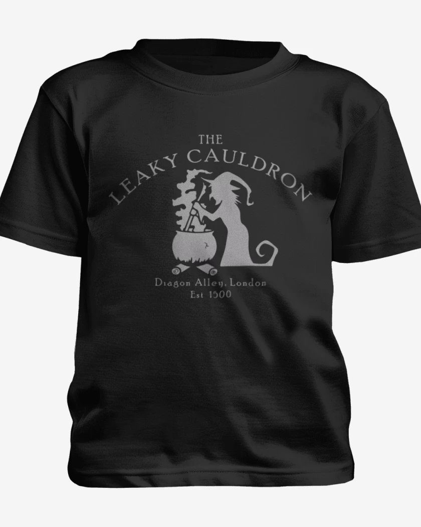 Polera de niño Negro de Caldero chorreante