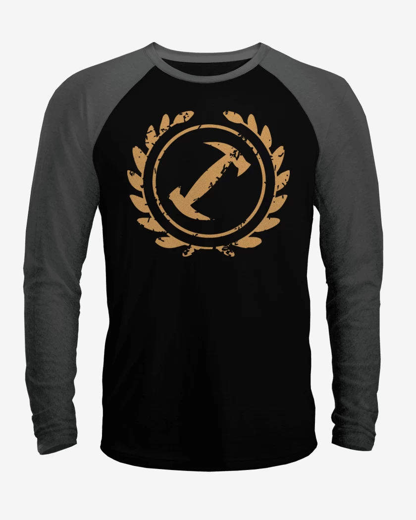 Polera Raglan Negro / Negro Heather de Símbolo Magio