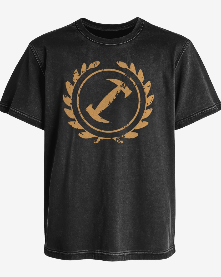 Polera desgastada Negro de Símbolo Magio