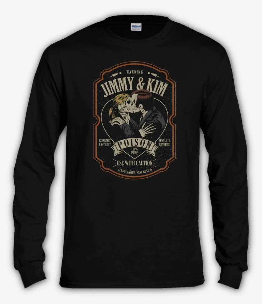 Polera manga larga Negro de Jimmy & Kim