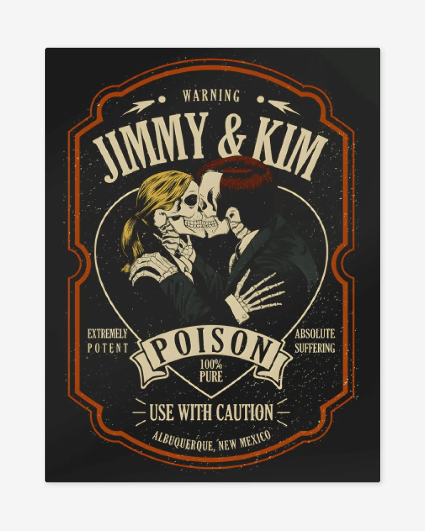 Print metalico Negro de Jimmy & Kim