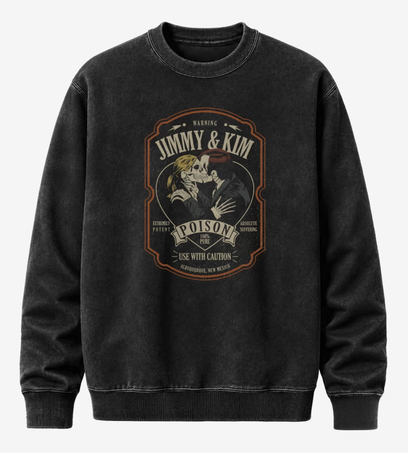 Poleron Polo Acid Wash Negro de Jimmy & Kim