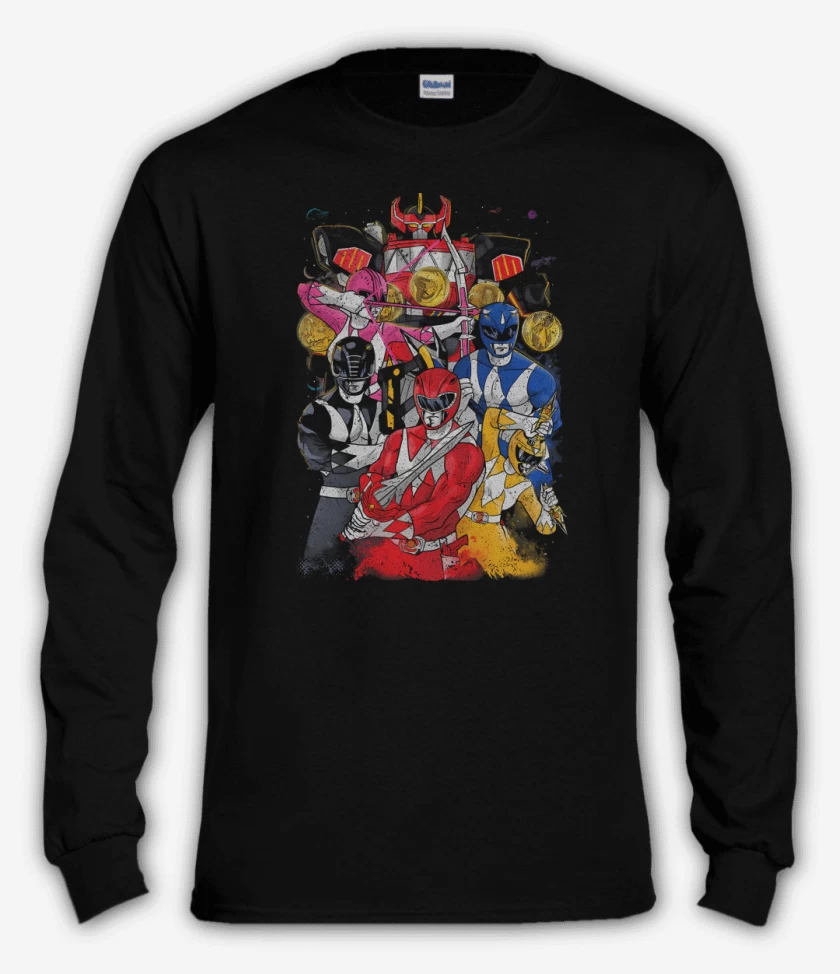 Polera manga larga Negro de Guerreros Dinosaurio