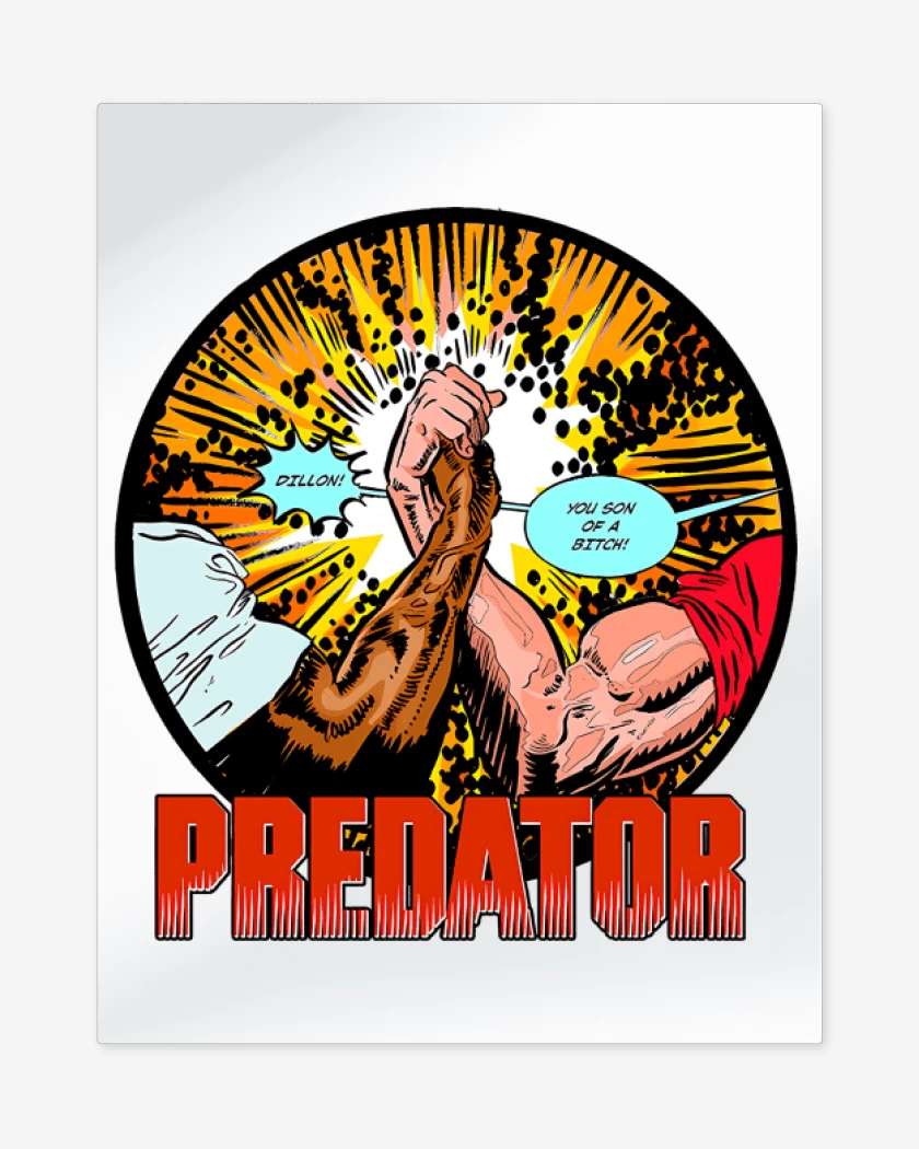 Print metalico Blanco de Dillon Predator