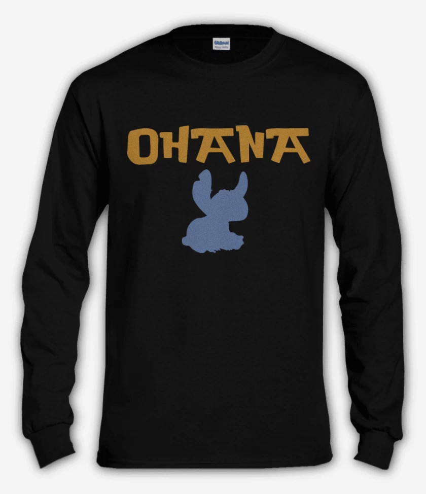 Polera manga larga Negro de Stitch
