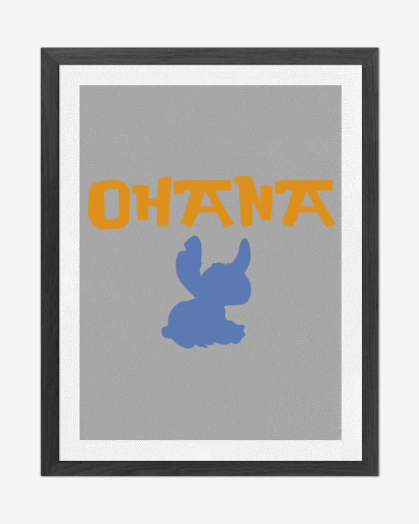 Cuadro decorativo Gris Melange de Stitch