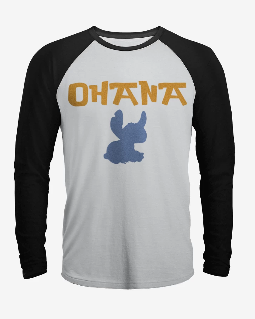 Polera Raglan Blanco / Negro de Stitch