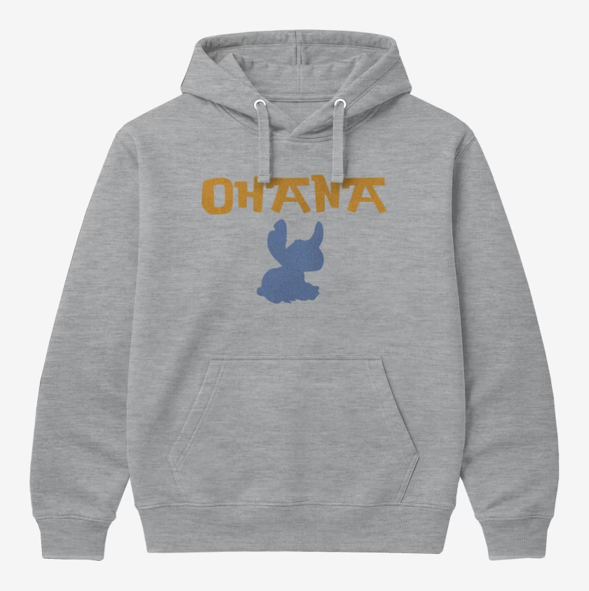 Polerón Canguro Gris Melange de Stitch