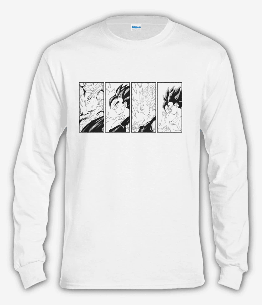 Polera manga larga Blanco de Gohan Evolution