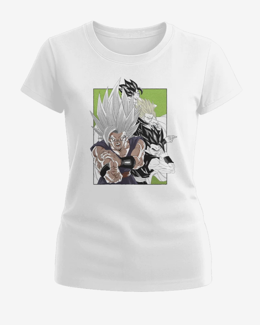 Polera de Mujer Blanco de Gohan SSJ Beast