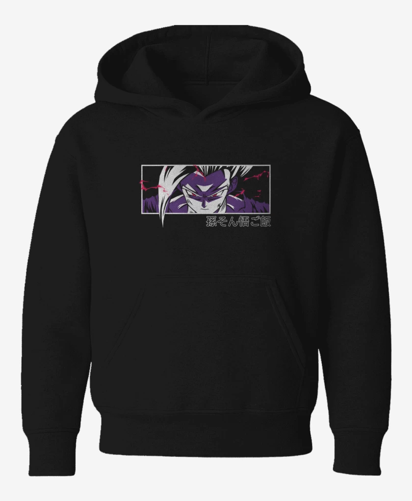 Poleron de niño Negro de Gohan Furia