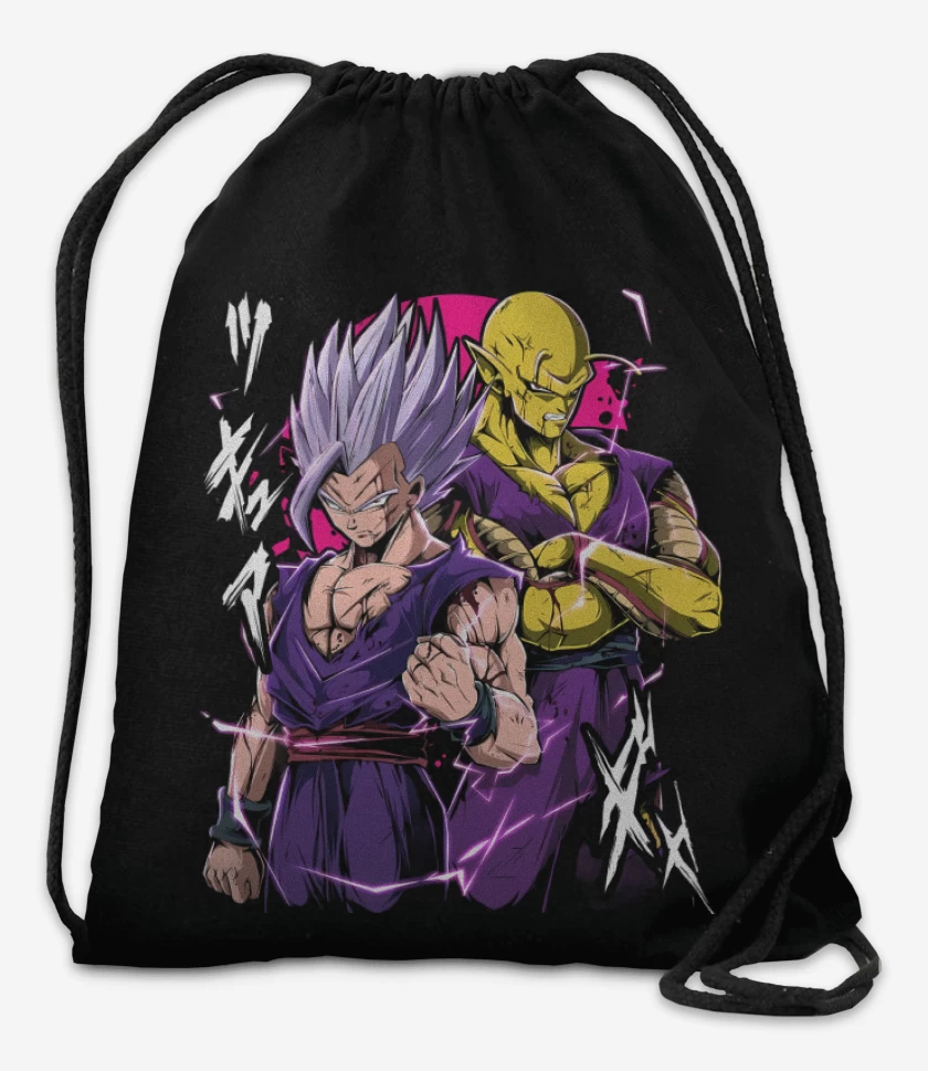 Mochila Negro de Gohan Beast x Piccolo Dorado