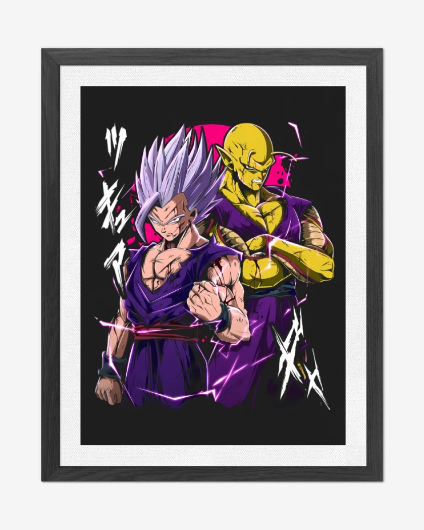 Cuadro decorativo Gohan Beast x Piccolo Dorado