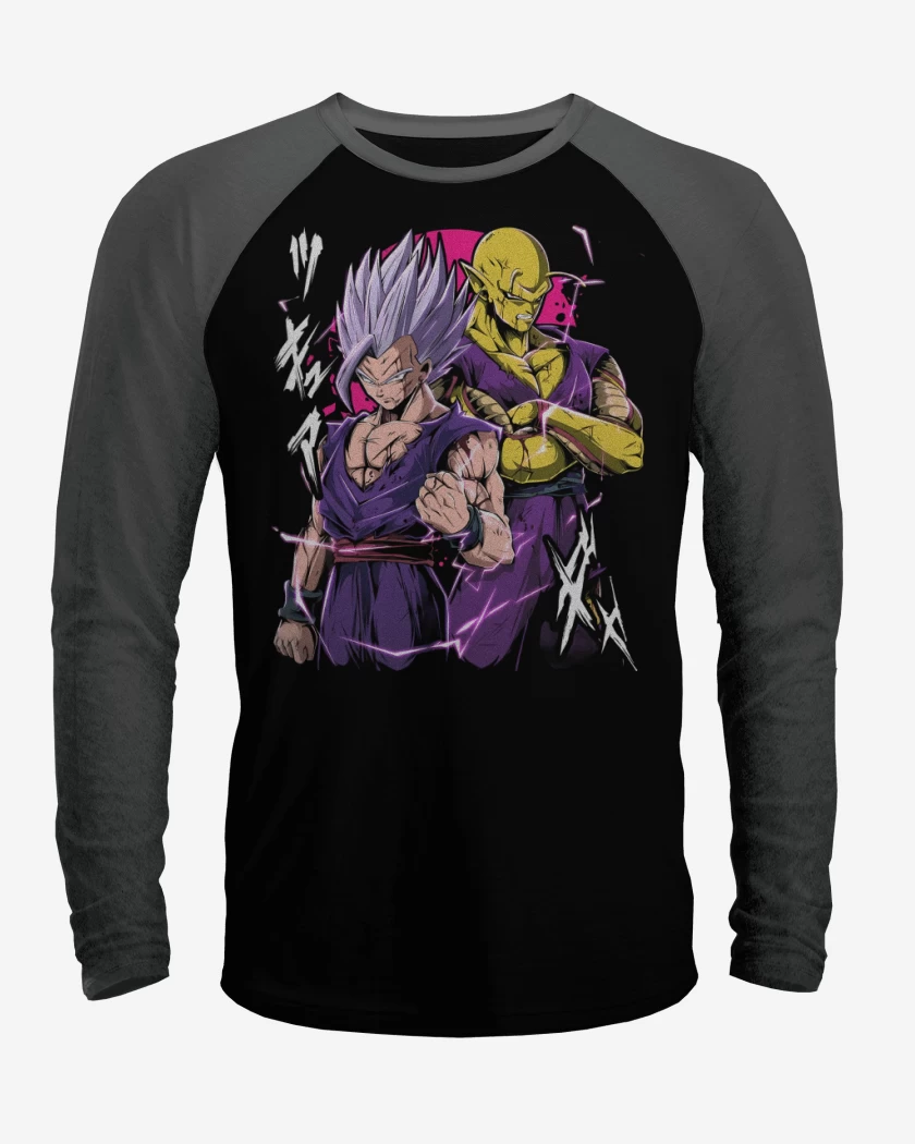 Polera Raglan Gohan Beast x Piccolo Dorado