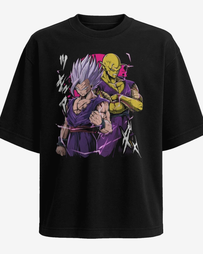 Polera Oversize Gohan Beast x Piccolo Dorado