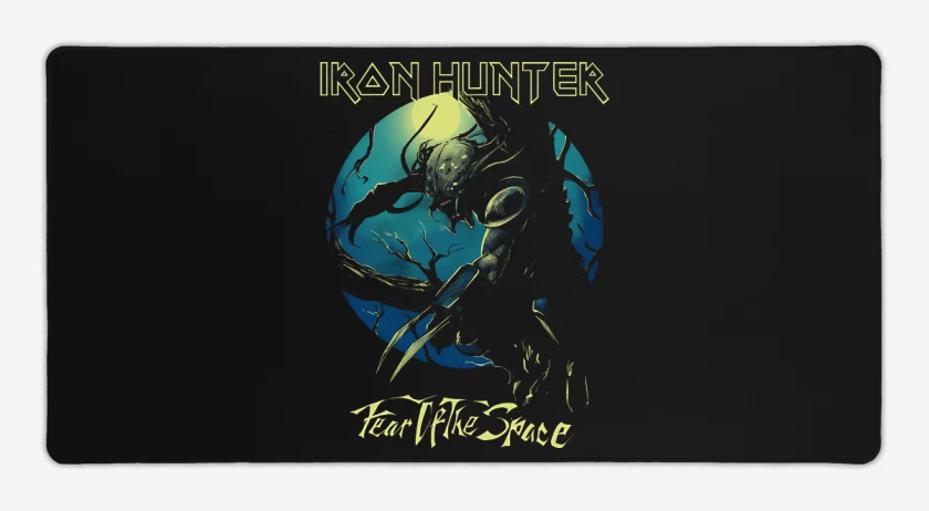 Mouse pad Gamer Negro de Iron Hunter 